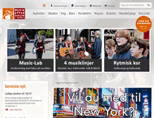 Tablet Screenshot of musikefterskolen.dk